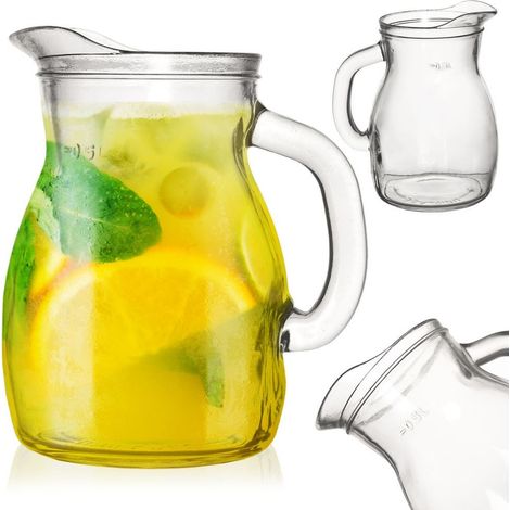 Carafe en verre pour boissons (eau, jus, limonade, vin) 0,5 L (1/5)
