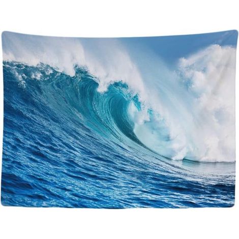 Wandteppich für den Innenbereich – Meer – Brandung – Natur – Stoffwanddekoration – 200 x 150 cm – Fototapete – Poster – Dekoration – Wohnzimmer – Schlafzimmer – Sommer (1/5)