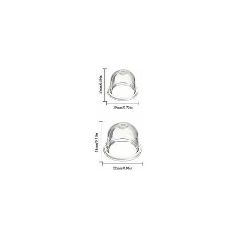 Lot de 12 poires d'amorçage pour carburateur, 19 mm et 22 mm, accessoires pour carburateur de débroussailleuses, tronçonneuses, souffleurs et tondeuses à gazon.