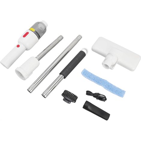 Aspirateur balai sans fil 6000Pa sec humide rechargeable USB blanc détachable pour sol maison voiture (1/5)