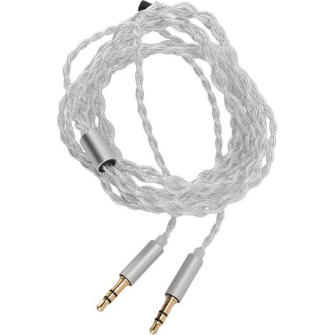 Câble répartiteur en Y pour casque audio, longueur 125 cm (49,21 pouces), double prise mâle 3,5 mm vers prise femelle 2,5 mm, 3,5 mm et 4,4 mm, couleur argent. (1/5)