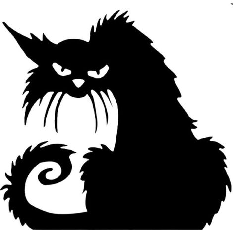 Chat en colère décoratif fer silhouette ornement jardin intérieur extérieur décoration (1/5)