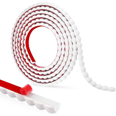 3pcs Moulure decorative moulure murale adhesive bande décorative flexible en PVC baguette de finition pour plafonds carreaux bords muraux (Blanc, 15mm×3m) (1/5)