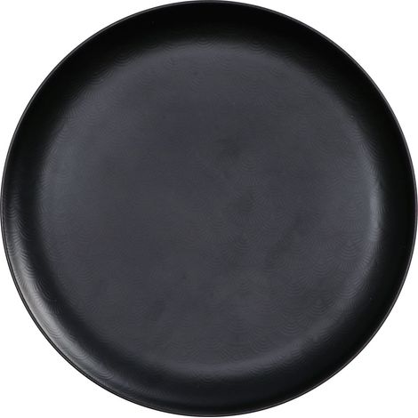 Regalo Italiano Piatto Piano Owens Melamina D 25 Cm Nero