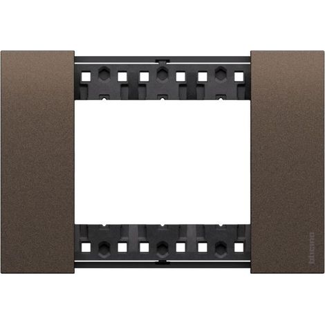 L.Now - Placca 3M Bronze Materiale Zama (Bticino Cod. Ka4803Kb)