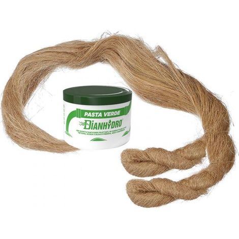 Canapa in matassa 100 gr circa (2 codini) con mastice antibloccante 450 gr, kit per sigillature idrauliche