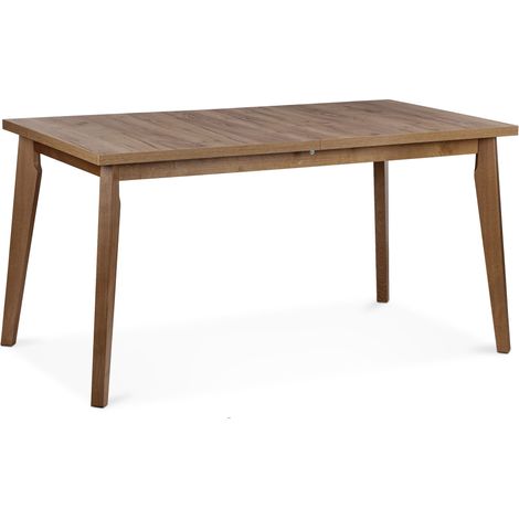 KONSIMO Esstisch ausziehbar bis 190cm, rechteckig "RHENA", Sandbraun, laminierte Möbelplatte, Modern, 150-190x76,5x80 (1/5)
