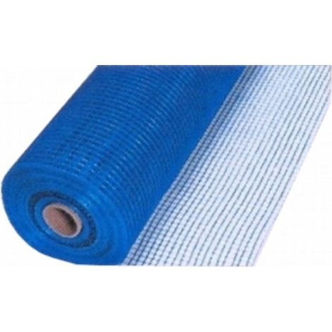 FPLUS malla revoco mortero rollo 50 mts. , Malla fibra de vidrio 10x10mm Revocos Mortero. Color Azul.