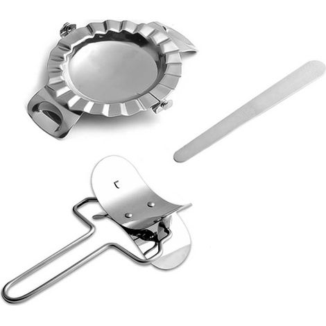 Lot de 3 moules à raviolis en acier inoxydable 304 pour faire ravioles, chaussons, ravioli, gyozas et autres fournitures de cuisine