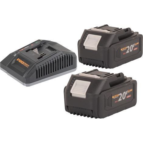 Procraft Starter Pack C20/4 Ladegerät 20 V 4 A + 2x 20/4 Akku 4,0 Ah