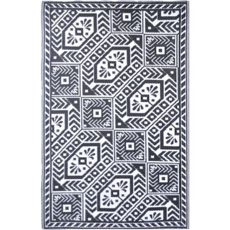 Gartenmatte Diamant Schwarz / Weiß