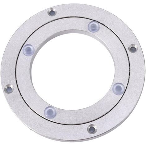 Plateau tournant 4 pouces – Alliage aluminium renforcé – Charge améliorée – Antidérapant pour bois, verre et marbre