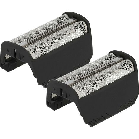 vhbw 2x Doppelscherfolie kompatibel mit Braun 197s-1, 199s, 197s, 320, 199s-1, 310, 195s, 195s-1, 300 Elektrorasierer + Rahmen, schwarz
