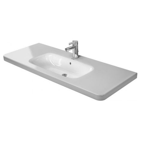 Duravit Meuble lavabo DuraStyle 120cm avec trop-plein, avec banc de robinetterie, sans trou de robinetterie, Coloris: Blanc - 2320120060