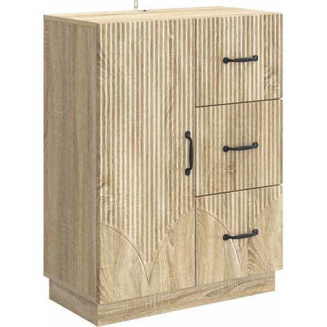 Aparador Roble Sonoma 66 x 34,5 x 87 cm Madera de Ingeniería vidaXL