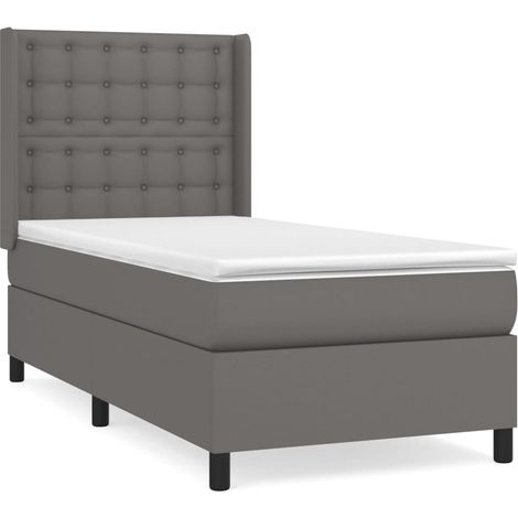 Maison Exclusive - Boxspringbett mit Matratze Grau 100x200 cm Kun