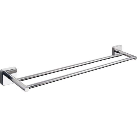 Portasalviette doppia barra 60cm in acciaio modello  CLODE-C kamalu