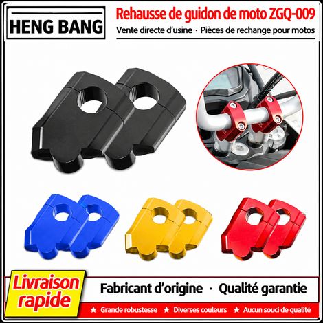 Pontets Rehausseurs Guidon Moto ZGQ-009 Noir Diamètre 22 mm Une Paire Alliage Aluminium CNC Rehausse et Recul 293 g – Livraison gratuite (1/5)