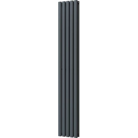 Omeara - Anthracite Vertical Radiator H1800mm x W290mm Double Panel