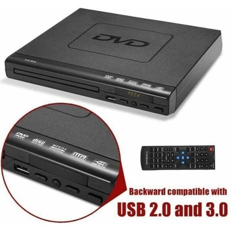 Cellfast – Lecteur DVD pour TV – Compatible multi-région – Entrée USB 3.0 – Télécommande incluse – Zoom et vue multi-angle (1/3)