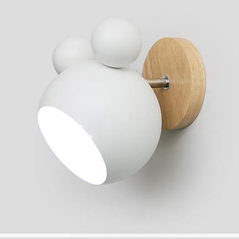 Lampadaire mural blanc design cartoon simple quart fesse mignon pour chambre sans ampoule (1/5)