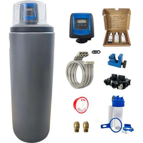 Toodo – Adoucisseur d'eau 30L monobloc volumétrique Fleck 5800 SXT – Élimine le calcaire – Installation rapide avec kit inclus – Fabrication française (1/5)