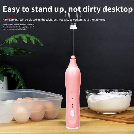 Mousseur À Lait - Électrique Rechargeable 3 Vitesses - Pour Café Et Matcha - Acier Inoxydable - 1200 Mah - 1 Pièce (1/4)