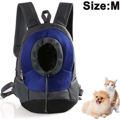 Sac de transport ventral pour chiots, respirant, avec ouverture pour la tête et bretelles rembourrées, idéal pour randonnée et voyages en plein air (1/5)