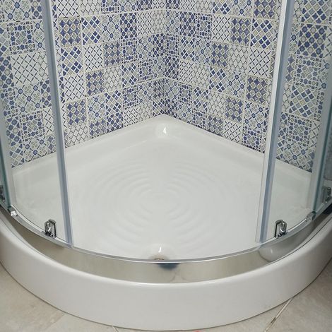 Piatto Doccia Semicircolare 90x90xh11 cm Bianco in Ceramica