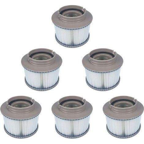 Packung mit 6 MSPA-Ersatzfiltern für die FD2089-Kartuschenfilterpumpe, kompatibel mit allen aktuellen MSPA-Whirlpools (1/5)