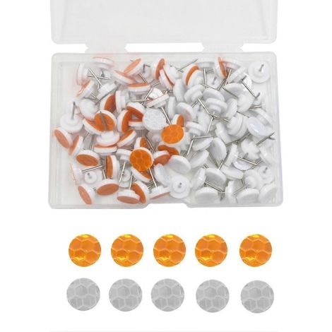 100 punaises réfléchissantes pour balisage de sentiers (1/2)