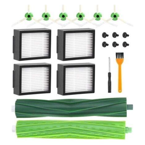 Ricambi per aspirapolvere iRobot Roomba i7 i7+ i3 i3+ i4 i4+ i6 i6+ j7 j7+ i8 i8+ E5 E6, accessori di ricambio per spazzole Roomba, 4 filtri, 6 spazzole laterali, 2 spazzole in gomma (1/4)