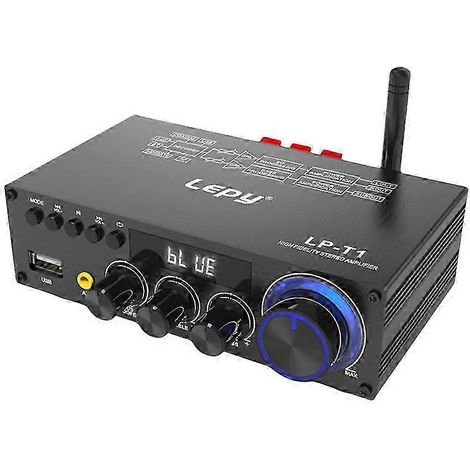 Caisson de basses haute puissance Lepy LP-T1 30 W x 2 + 60 W, 2.1 canaux, avec Bluetooth 5.1, entrées coaxiale et USB, et télécommande (prise américaine). (1/5)