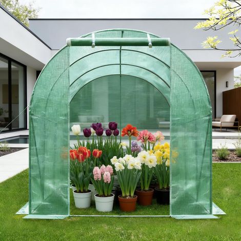 Grande serre de jardin extérieure pour légumes, fleurs et cultures potagères (1/5)