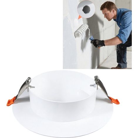 Deckenöffnungsabdeckung Rund, dekorativ Wandinspektionsplatte Dekorative Rohrabdeckung 185 x 12 x 40 mm für Wandöffnungen von 126 mm bis 175 mm f (1/5)