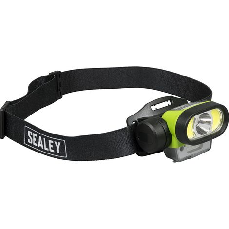 Sealey HT400LED Rechargeable Head Torch with Auto-Sensor 5W & 3W COB LED