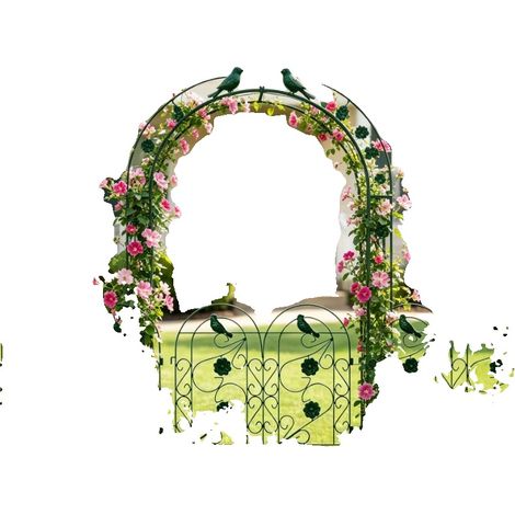 Gartenrandzaun, solides Stahlmaterial, 5-teiliges Set, grüne Farbe, flexibles Verlegemuster, einfache Bodeninstallation (1/5)