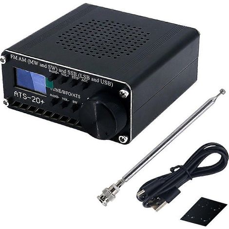ATS-20+ Si4732 Erweiterter Multiband-Radioempfänger, FM, AM (MW SW) und SSB (LSB USB), SDR DSP mit Antenne (1/5)