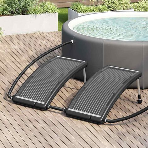 Curved Pool Solar Heating Panels 2 pcs 110x65 cm vidaXL