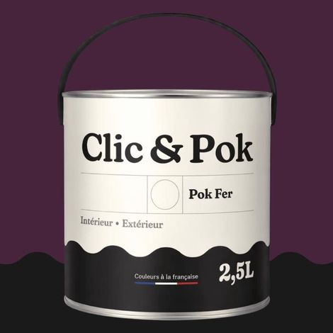 Peinture Fer Antirouille – Métal Extérieur Intérieur, Satinée, Protection Rouille - 2,5L - RAL 4007 - Violet pourpre