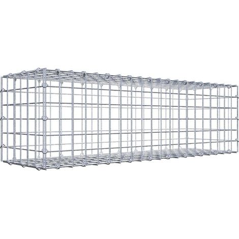 Gabiondeco - Gabion 100 cm x 30 cm x 30 cm (L x H x P). mailles 5 x 5 cm. Fermeture par anneaux en c - Made in Germany (1/5)