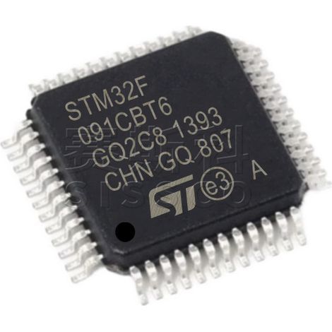STM32F091CBT6 electronic component chip, STM32F091CCT6, 5 electronic components, 5 units.
