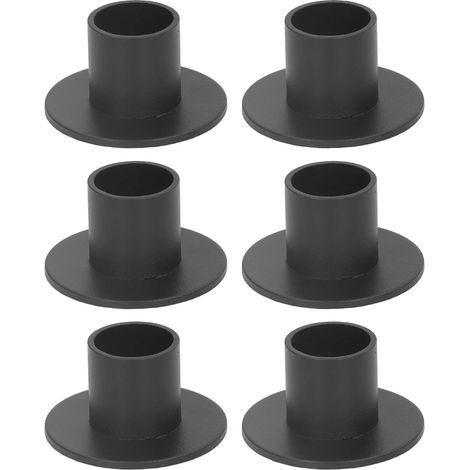 6Pcs Gute Taper Candle Holder, Bougeoirs pour Bougies Pilier, Chandelier Noir Mat Centres De Table pour Décoration De Maison Mariage (1/5)