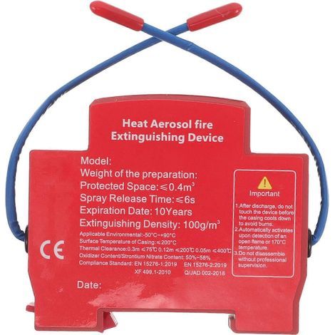 Estintore automatico aerosol per veicoli – Estintore multiuso con funzione autoadesiva per motori di auto, garage, uffici, 10 g (1/5)