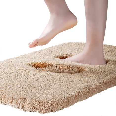 Tapis de bain ultra-épais, antidérapant et très absorbant. Tapis de lit ultra-doux en microfibre, 40 x 60 cm. (1/5)