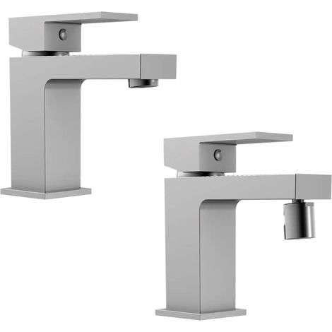 Mélangeur avec lavabo et bidet sans vidange en laiton chromé Mod. Grace (1/3)