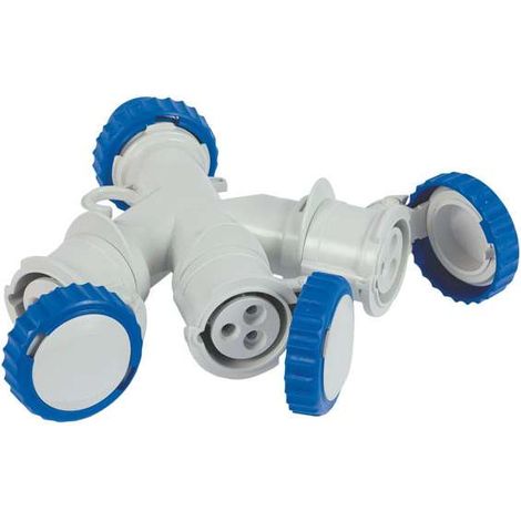 Adattatore Spina Cee 2P+T e 3 Prese Cee 2P+T 73120 Fme