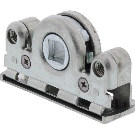 1 - Boîtier de vis sans fin - Mécanisme de fenêtre - Axe 15,5 mm - Réparation ferrures oscillo-battantes et portes balcon - Compatible bois et plastique - Argenté (1/2)