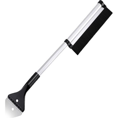 2-in-1 Car Ice Scraper with Brush, Car Ice Scraper with Ice Breaker Function, Stable Snow Scraper, Adjustable Length for Windshield, Rear Window and Side Windows (1/5)