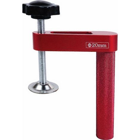 1 pince de serrage pour trou de chien de 19 mm, pour établi de menuiserie - Rouge (1/5)